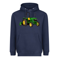 Navy farm tractor Heavyweight Hoodie - Artiststas