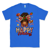 True Royal happy holidays christmas afro messy bun Classic Tee - texasbilliewilder