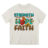 Cream Strength Hope Faith Heavy Core Tee - BundleAndBundleShop