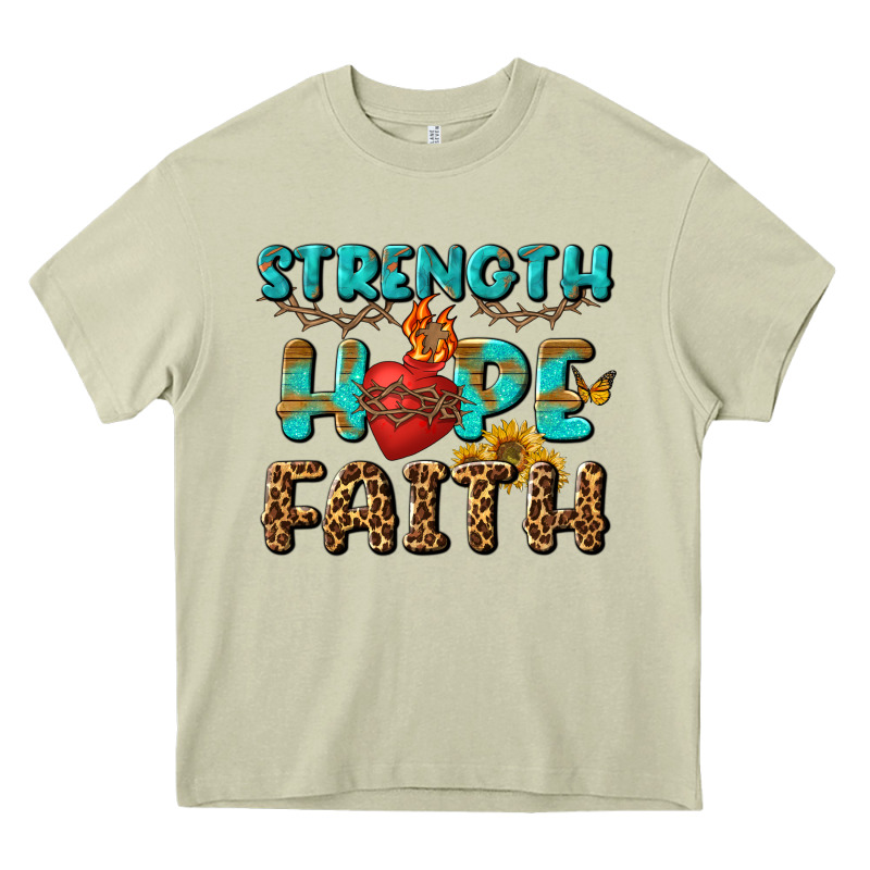 Strength Hope Faith Heavy Core Tee by BundleAndBundleShop | Teevron