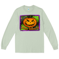 Matcha happy halloween jack o' lantern pumpkin Long Sleeve Tee - Jasminsmagicworld