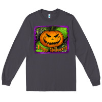 Smoke happy halloween jack o' lantern pumpkin Long Sleeve Tee - Jasminsmagicworld