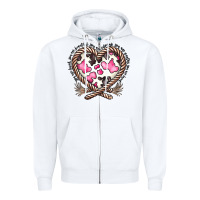 White western cowhide heart Zipper Hoodie - CowhideDigitalArt