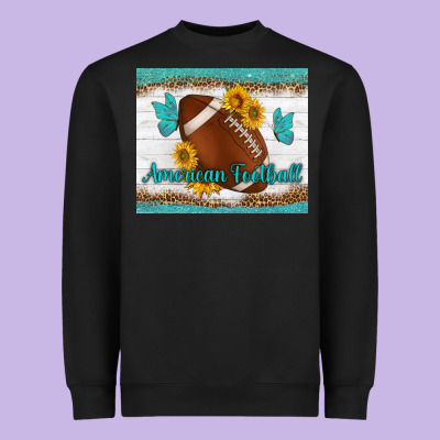 American Football And Butterfly Mousepad Heavyweight Sweatshirt Designed By Bundleandbundleshop