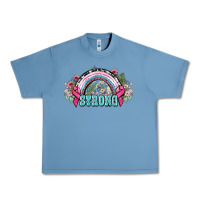 Pebble Blue Strong Cancer rainbow Cancer Awareness Urban Heavy Tee - HowdyJamesFarm