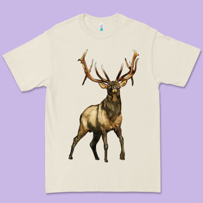 Elk Deer Premium Tee Designed By Lillyallendesigns