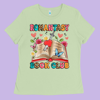 Romantasy Book Club Ladies Tee Designed By Artiststas
