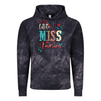 Cloud Black Little miss America 4th of july Vintage Hoodie - HowdyJamesFarm