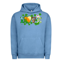 Pigment Pebble Blue st.patrick's nurse love heart stethoscope Urban Hoodie - BarkalooDesign