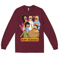 Burgundy bobs family portrait Long Sleeve Tee - lanVoArt