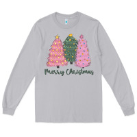 Moon Dust merry christmas trees Long Sleeve Tee - CowGirlArtShop