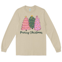 Mushroom merry christmas trees Long Sleeve Tee - CowGirlArtShop