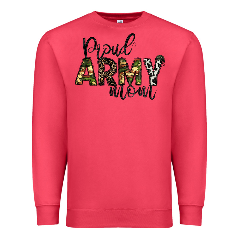 Proud Army Mom Premium Sweatshirt by CowhideDigitalArt | Teevron