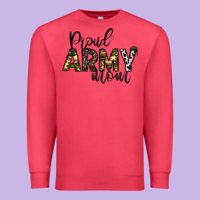 Proud Army Mom Premium Sweatshirt Designed By Cowhidedigitalart