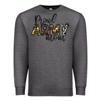 Charcoal Heather proud Army mom Premium Sweatshirt - CowhideDigitalArt