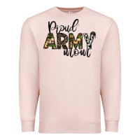 Pale Pink proud Army mom Premium Sweatshirt - CowhideDigitalArt