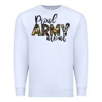 White proud Army mom Premium Sweatshirt - CowhideDigitalArt