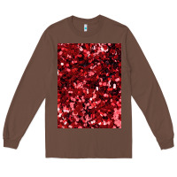 Chestnut red glitter party sequins Long Sleeve Tee - lanVoArt