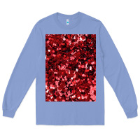 Colony Blue red glitter party sequins Long Sleeve Tee - lanVoArt