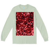 Matcha red glitter party sequins Long Sleeve Tee - lanVoArt