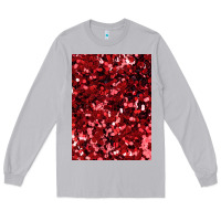Moon Dust red glitter party sequins Long Sleeve Tee - lanVoArt