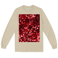 Red Glitter Party Sequins Long Sleeve Tee | Teevron