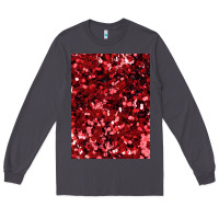 Smoke red glitter party sequins Long Sleeve Tee - lanVoArt