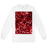 White red glitter party sequins Long Sleeve Tee - lanVoArt