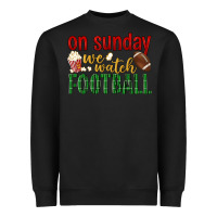 Black on sunday we watch football Heavyweight Sweatshirt - BundleAndBundleShop