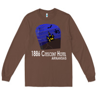 Chestnut 1886 Crescent Hotel Eureka Springs Arkansas USA Halloween Haunted Bat  Long Sleeve Tee - lanVoArt