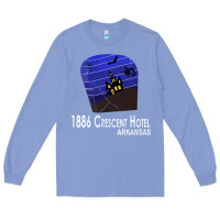 Colony Blue 1886 Crescent Hotel Eureka Springs Arkansas USA Halloween Haunted Bat  Long Sleeve Tee - lanVoArt