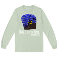 Matcha 1886 Crescent Hotel Eureka Springs Arkansas USA Halloween Haunted Bat  Long Sleeve Tee - lanVoArt