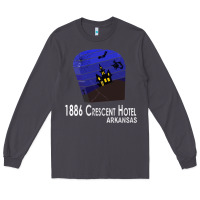 Smoke 1886 Crescent Hotel Eureka Springs Arkansas USA Halloween Haunted Bat  Long Sleeve Tee - lanVoArt