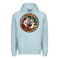 Blue Mist Cowgirl Boots Premium Hoodie - FaDigitalArtStudio