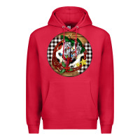 Cardinal Cowgirl Boots Premium Hoodie - FaDigitalArtStudio