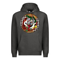 Charcoal Heather Cowgirl Boots Premium Hoodie - FaDigitalArtStudio