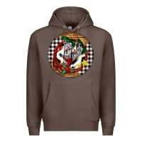Coffee Cowgirl Boots Premium Hoodie - FaDigitalArtStudio