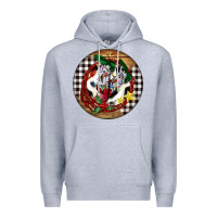 Heather Grey Cowgirl Boots Premium Hoodie - FaDigitalArtStudio