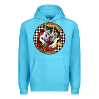 Ocean Blue Cowgirl Boots Premium Hoodie - FaDigitalArtStudio