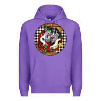 Purple Cowgirl Boots Premium Hoodie - FaDigitalArtStudio