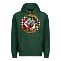 Sports Green Cowgirl Boots Premium Hoodie - FaDigitalArtStudio