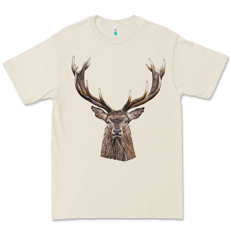 Elk Deer Head Premium Tee by LillyAllenDesigns | Teevron