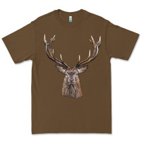 Cacao elk deer head Premium Tee - LillyAllenDesigns