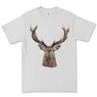 Dove Grey elk deer head Premium Tee - LillyAllenDesigns