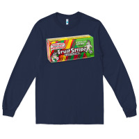 Navy old school fruit stripe gum Long Sleeve Tee - lanVoArt