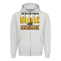 Dove Grey The Only c B s I NeedIs Beer And Sunshine Zipper Hoodie - CowhideDigitalArt
