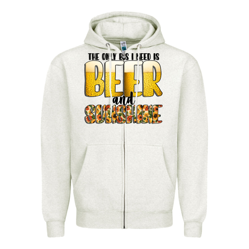 The Only C B S I Needis Beer And Sunshine Zipper Hoodie by CowhideDigitalArt | Teevron