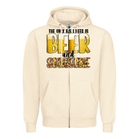 Sandshell The Only c B s I NeedIs Beer And Sunshine Zipper Hoodie - CowhideDigitalArt
