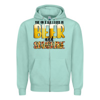 Seafoam The Only c B s I NeedIs Beer And Sunshine Zipper Hoodie - CowhideDigitalArt