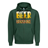 Sports Green The Only c B s I NeedIs Beer And Sunshine Zipper Hoodie - CowhideDigitalArt